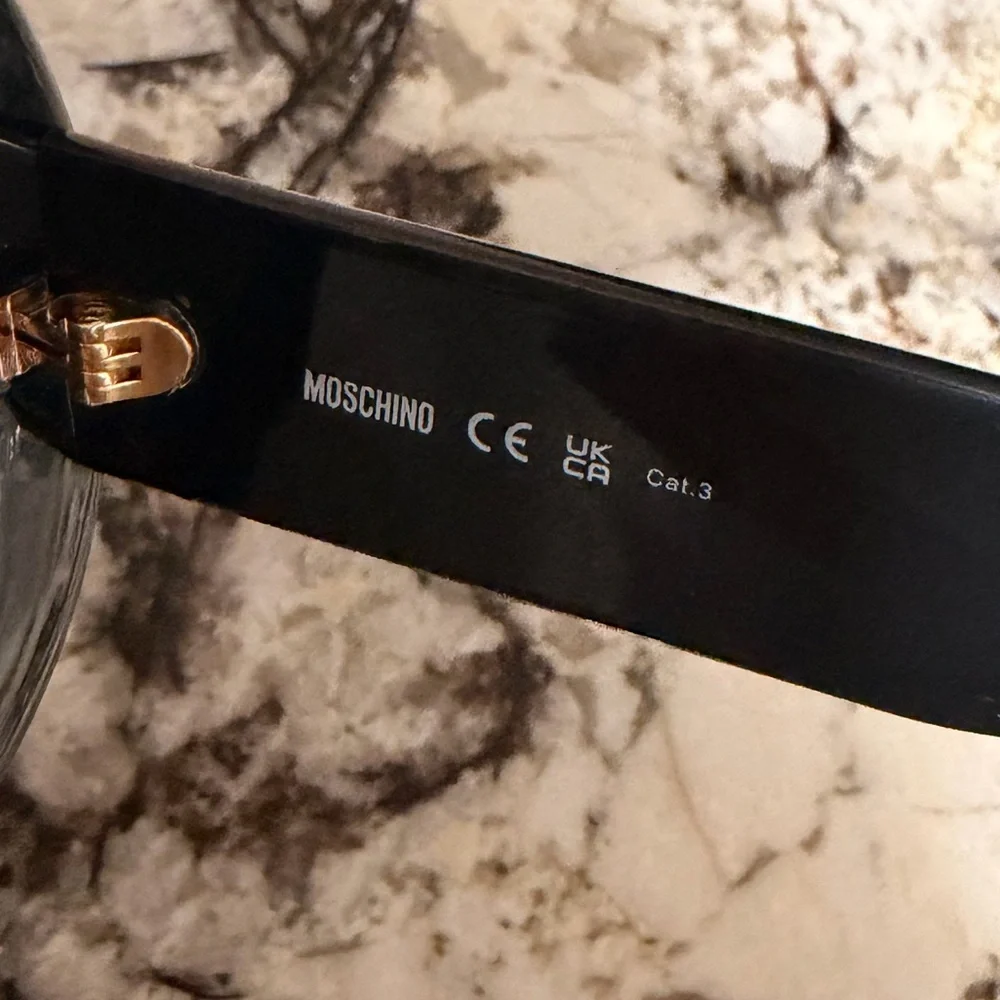 MOSCHINO Black Oversized Cat Eye Sunglasses
